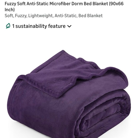 Topia Other - Topia Luxurious Purple Microfiber Blanket